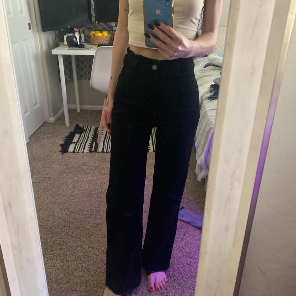 SHEIN high waisted black jeans